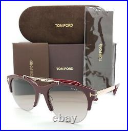 New Tom Ford Adrenne sunglasses FT0517S 69T 55mm Burgundy Gold Bordeaux Gradient