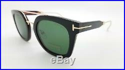New Tom Ford Alex sunglasses FT0541 05N 51mm Black Gold Green Square AUTHENTIC