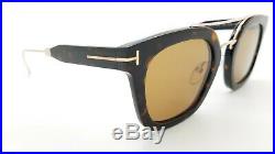 New Tom Ford Alex sunglasses FT0541 52E 51mm Dark Havana Gold Brown AUTHENTIC