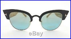 New Tom Ford Alexandra-02 sunglasses FT0607/S 05X 51mm Black Gold Blue Goldtone