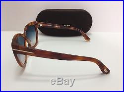 New Tom Ford Arabella TF511 53W Orange/Blue Gradient Womens Sunglasses Authentic
