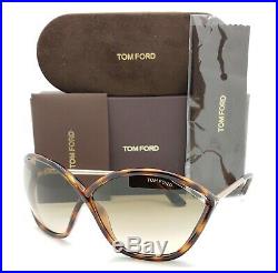 New Tom Ford Bella sunglasses FT0529/S 53F 71mm Havana Brown Gradient AUTHENTIC