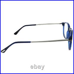 New Tom Ford Blue Block Soft Rounded FT 5553-B 090 Crystal Blue Eyeglasses 50mm