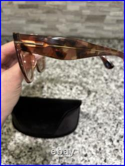 New Tom Ford Cara Tf940 72g Women Pink Brown Cat Eye Sunglasses