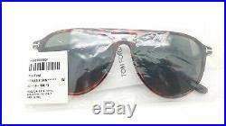 New Tom Ford Carlo-02 sunglasses FT0587 54N 58mm Dark Havana Grey GENUINE Pilot