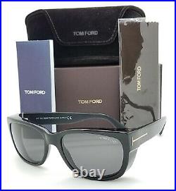 New Tom Ford Carson sunglasses FT0441/S 01A 56mm Black Gold Grey AUTHENTIC 441