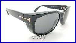 New Tom Ford Carson sunglasses FT0441/S 01A 56mm Black Gold Grey AUTHENTIC 441