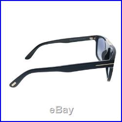 New Tom Ford Cecilio-02 TF 628 01B Black Plastic Sunglasses Grey Gradient Lens