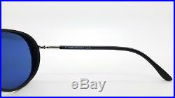 New Tom Ford Cedric Aviator sunglasses TF0509 02V 65mm Black Blue AUTHENTIC 509