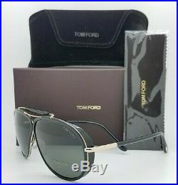 New Tom Ford Cedric sunglasses FT0509/S 01A 65mm Polished Black Grey AUTHENTIC