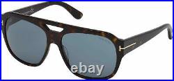 New Tom Ford Dark Havana Bachardy Square Pilot Plastic Sunglasses FT0630 52V