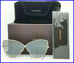 New Tom Ford Elise sunglasses FT0569 28C 65mm Silver Gradient Butterfly GENUINE