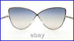 New Tom Ford Elise sunglasses FT0569/S 16B 65mm Silver Grey Gradient Butterfly