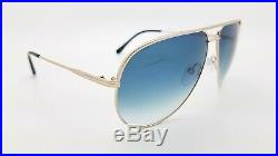 New Tom Ford Erin Aviator sunglasses TF0466 29P 61 Gold Blue Gradient AUTHENTIC