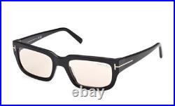 New Tom Ford Ezra Tf1075 01e Shiny Black Brown Unisex Authentic Sunglasses