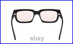New Tom Ford Ezra Tf1075 01e Shiny Black Brown Unisex Authentic Sunglasses