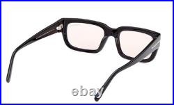 New Tom Ford Ezra Tf1075 01e Shiny Black Brown Unisex Authentic Sunglasses