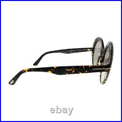 New Tom Ford FT 0873 52C Havana Plastic Round Sunglasses Grey Gradient Lens
