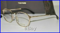New Tom Ford FT 5476 28E Eyeglasses Rose Gold Havana Frame Clip On Sunglasses 50