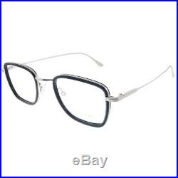 New Tom Ford FT 5522 001 Black Metal & Plastic Square Eyeglasses 49mm