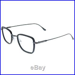 New Tom Ford FT 5522 005 Black Metal & Plastic Square Eyeglasses 49mm