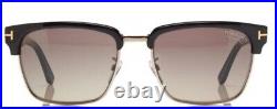 New Tom Ford FT0367 River 01D Shiny Black/Grey Polarized Men's Sunglasses