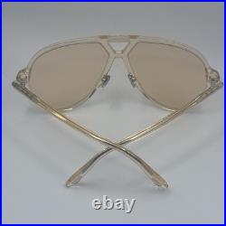 New Tom Ford FT1061 45E Shiny Transparent Brown/Brown 64-13-140 Sunglasses