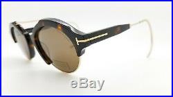 New Tom Ford Farrah-02 Oval sunglasses FT0631/S 52J 49mm Havana Brown AUTHENTIC