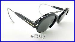 New Tom Ford Farrah Oval sunglasses FT0631/S 01A 49mm Black Grey AUTHENTIC TF631