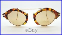 New Tom Ford Farrah Oval sunglasses FT0631/S 55E 49mm Light Havana Brown GENUINE