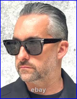 New Tom Ford Finn-02 Tf1304 52a Dark Havana/grey Lens Authentic Sunglasses 53-20