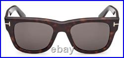 New Tom Ford Finn-02 Tf1304 52a Dark Havana/grey Lens Authentic Sunglasses 53-20