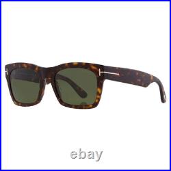 New Tom Ford Ft1062 52n Dark Havana/green Authentic Sunglasses 56-21-145