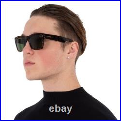 New Tom Ford Ft1062 52n Dark Havana/green Authentic Sunglasses 56-21-145