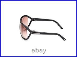 New Tom Ford Ft1069 01z Shiny Black/violet Gradient Mirror Authentic Sunglasses