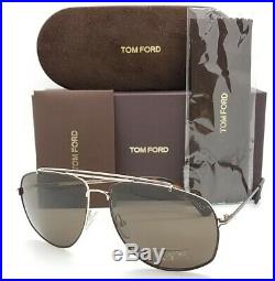 New Tom Ford Georges sunglasses FT0496/S 28J 59 Rose Gold Brown GENUINE Aviator
