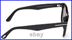 New Tom Ford Kendel Tf1076 01m Shiny Black /blue Polarized Lens Sunglasses 54-22