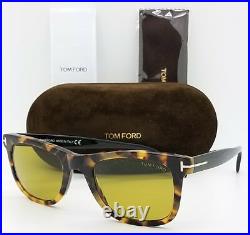 New Tom Ford Leo sunglasses FT0336/S 55N 52mm Tortoise Brown Yellow TF 336 Bond