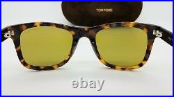 New Tom Ford Leo sunglasses FT0336/S 55N 52mm Tortoise Brown Yellow TF 336 Bond