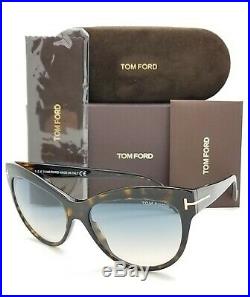 New Tom Ford Lily sunglasses FT0430/S 52P 56mm Havana Blue Gradient AUTHENTIC