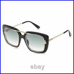 New Tom Ford Marissa sunglasses FT0619 01B 52mm Gold Shiny Black Smoke Gradient