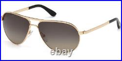New Tom Ford Marko FT0144 Sunglasses 28D Shiny Rose Gold Polarized Grey 58mm