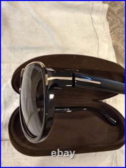 New Tom Ford Men Aviator Sunglasses FT0334 Dimitry Black Green 59mm