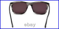 New Tom Ford Men Geometric Sunglasses FT0595 Eric-02 20A Grey /Smoke Lens 55mm