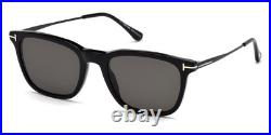 New Tom Ford Men Geometric Sunglasses FT0625 Arnaud-02 01D Shiny Black 53mm