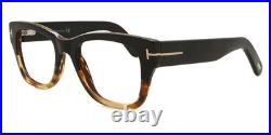 New Tom Ford Men Square Eyeglasses FT5379 005 Black Tortoise 51mm