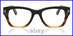 New Tom Ford Men Square Eyeglasses FT5379 005 Black Tortoise 51mm