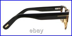 New Tom Ford Men Square Eyeglasses FT5379 005 Black Tortoise 51mm