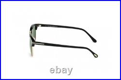 New Tom Ford Men Square Sunglasses FT0248 Henry 05N Black/Gold /Green Lens 53mm