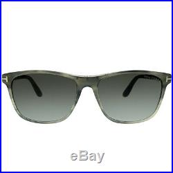 New Tom Ford Nicolo-02 TF 629 56B Grey Striated Sunglasses Grey Gradient Lens